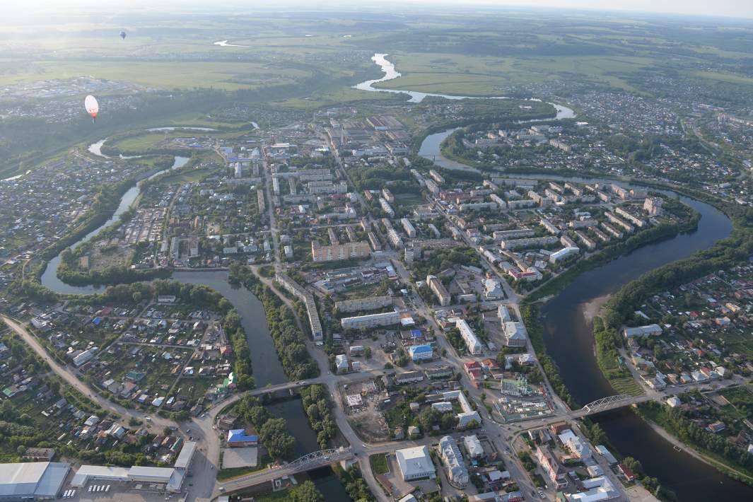 Вид на город Кунгур и реку Сылва